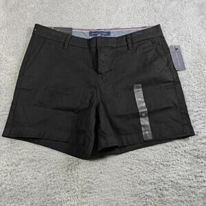 NWT Women's Tommy Hilfiger 5" Inseam Hollywood Black Twill Khaki Chino Shorts